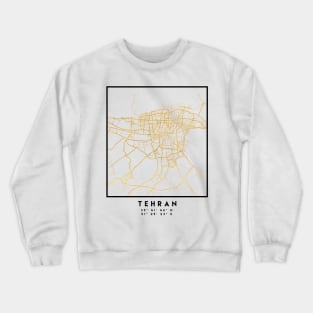 TEHRAN IRAN CITY STREET MAP ART Crewneck Sweatshirt